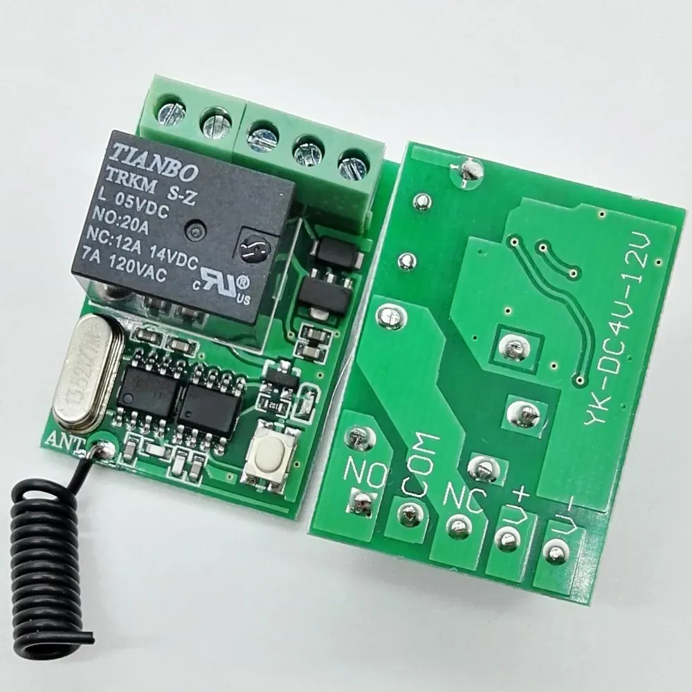Bouton-poussoir sans fil RF 315/433 MHz pour ouvre-porte 5 V à 12 V et système d'alarme domestique intelligent 2