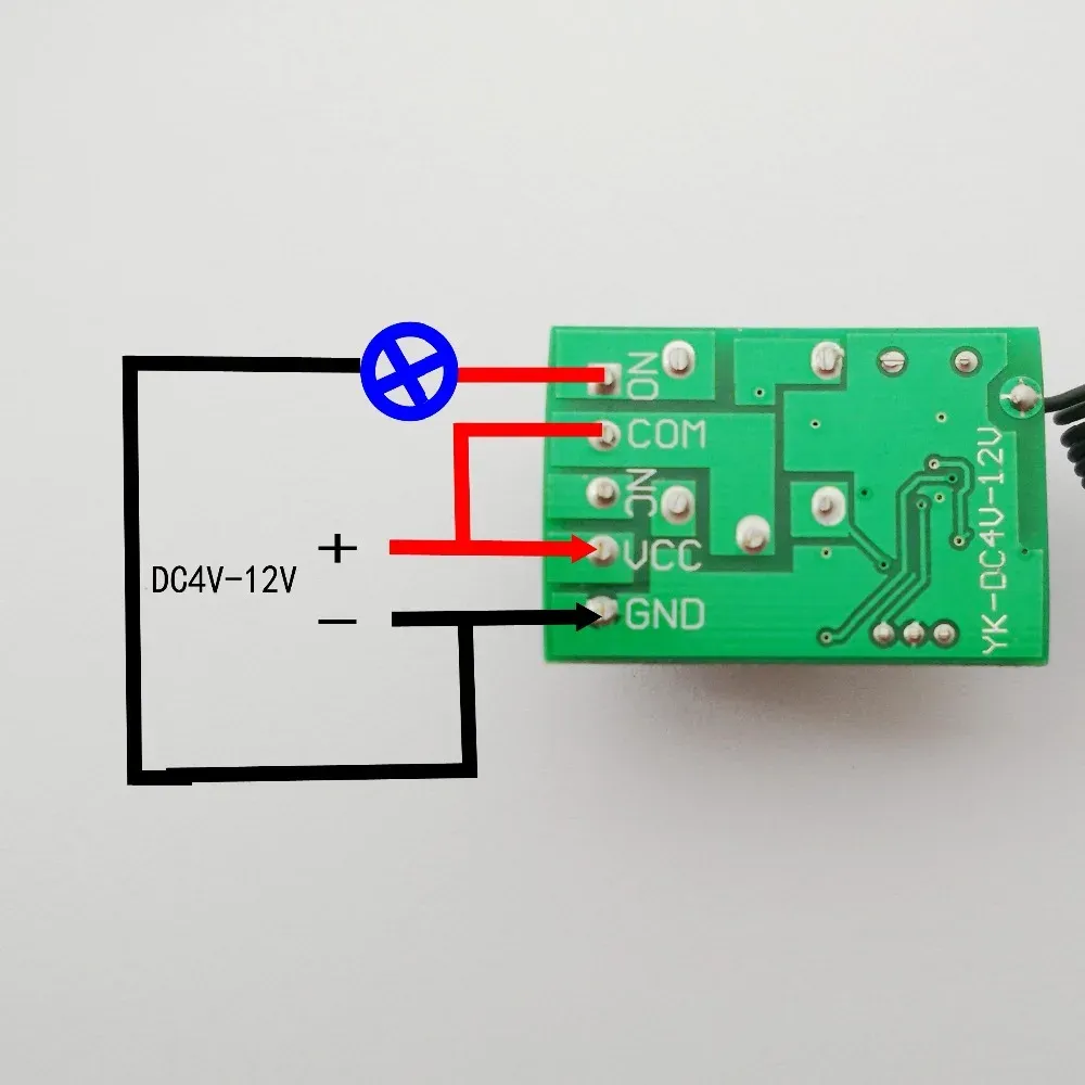 Bouton-poussoir sans fil RF 315/433 MHz pour ouvre-porte 5 V à 12 V et système d'alarme domestique intelligent 5