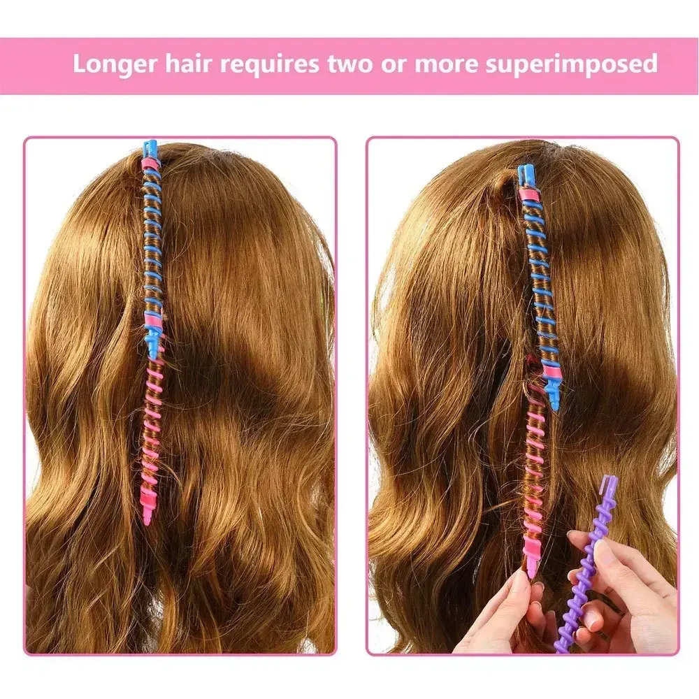 Bigoudis en spirale pour coiffure bouclée