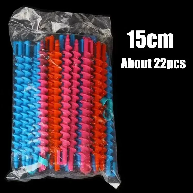 20 bigoudis en spirale en plastique sans chaleur pour femmes, rouleaux à cheveux bouclés sans chaleur, bâtonnets de permanente à froid, outil de coiffure pour barbier 7