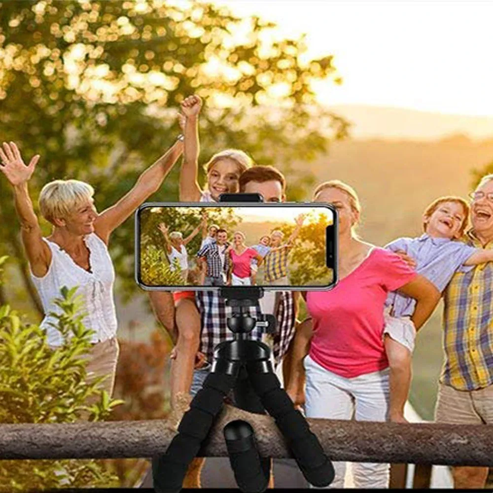 Trépied support téléphone universel avec vis 1/4 pouces et clip de montage 6
