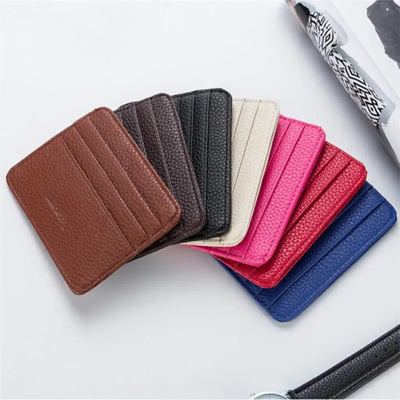 Portefeuille de poche ultra fin pour homme avec fentes pour cartes et fenêtre d'identité 1