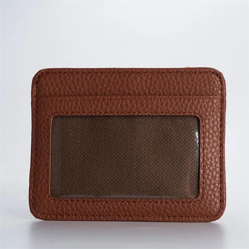 Portefeuille de poche ultra fin pour homme avec fentes pour cartes et fenêtre d'identité 2