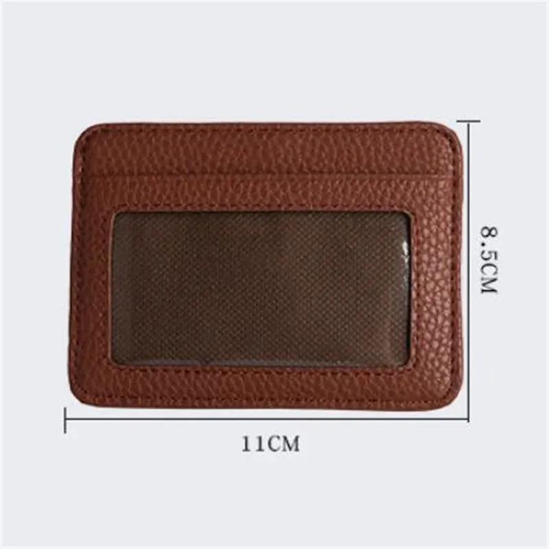 Portefeuille de poche ultra fin pour homme avec fentes pour cartes et fenêtre d'identité 5