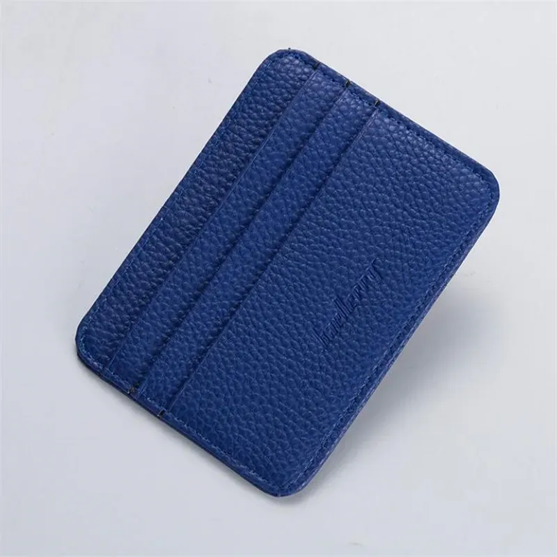 Portefeuille de poche ultra fin pour homme avec fentes pour cartes et fenêtre d'identité 13