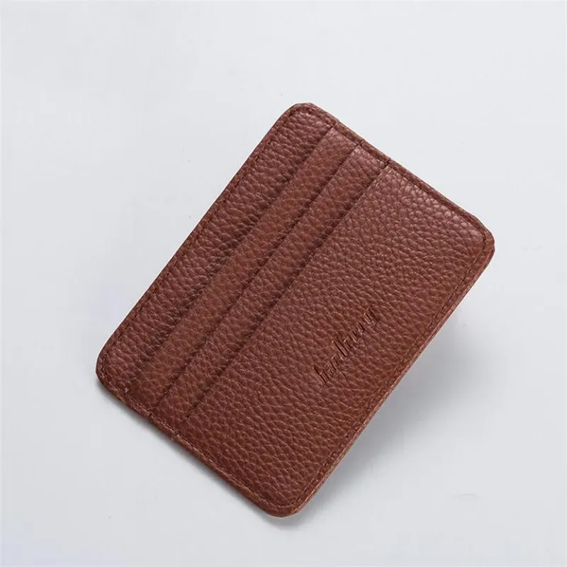 Portefeuille de poche ultra fin pour homme avec fentes pour cartes et fenêtre d'identité 12