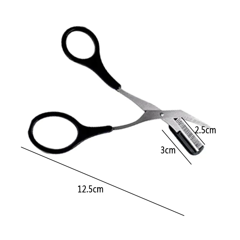 Ciseaux de sécurité à sourcils avec peigne en acier inoxydable, pour femmes et hommes 4