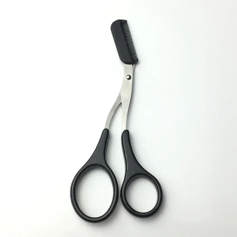 Ciseaux de sécurité à sourcils avec peigne en acier inoxydable, pour femmes et hommes 5