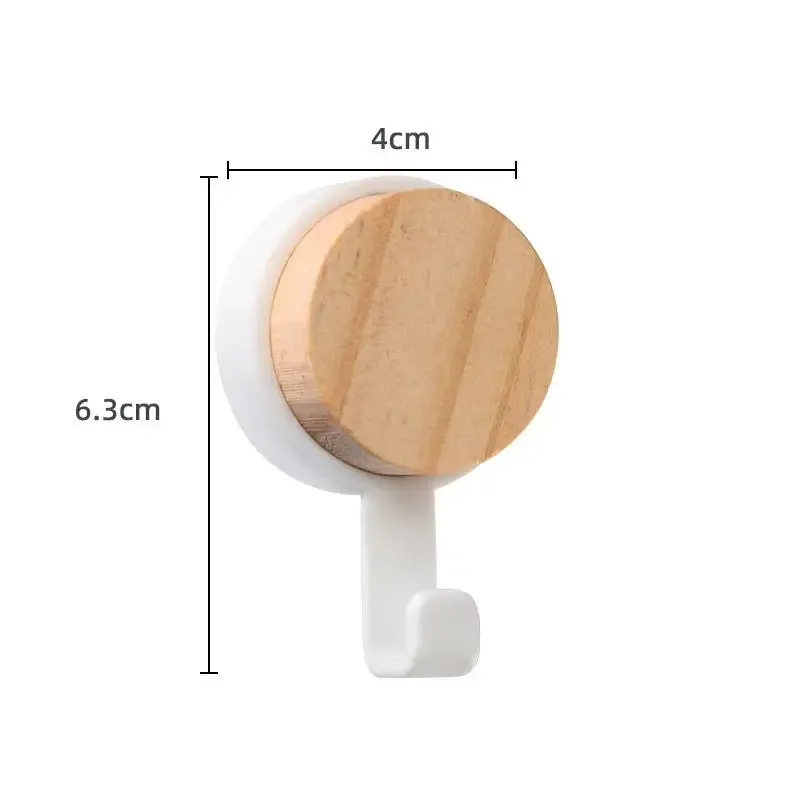 Crochets muraux auto-adhésifs en ABS aspect bois, lot de 1 : porte-chapeaux et porte-clés pour cuisine et salle de bains 12