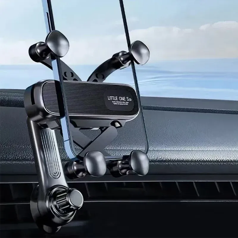 Support de téléphone de voiture à gravité pour smartphone de 4,7 à 7 pouces, support universel antichoc avec pince GPS 3
