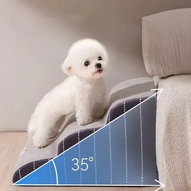 Escalier pour animaux en mousse haute densité, 2 à 3 marches, amovible et lavable 4