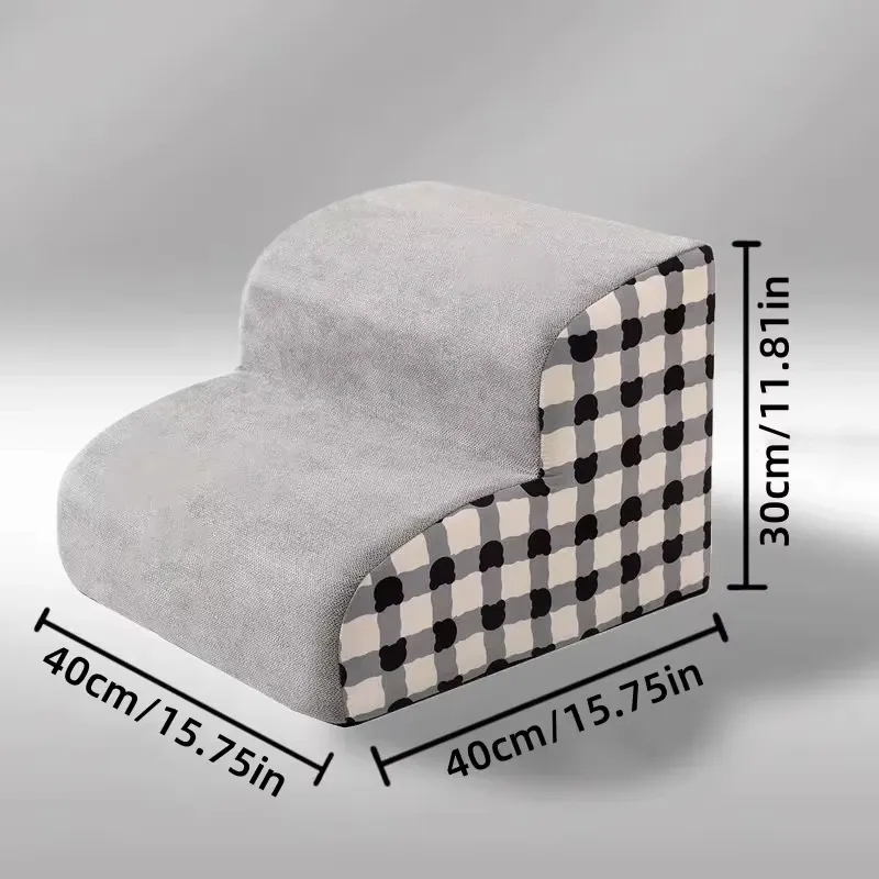 Escalier pour animaux en mousse haute densité, 2 à 3 marches, amovible et lavable 7
