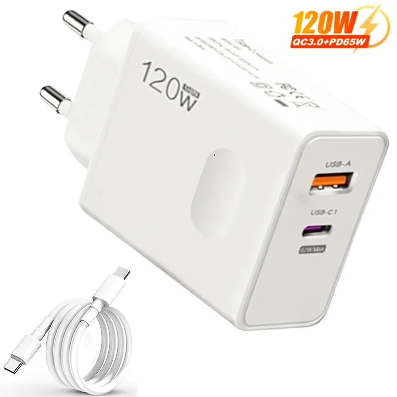 Chargeur rapide USB-C PD 3.0 avec câble de charge rapide