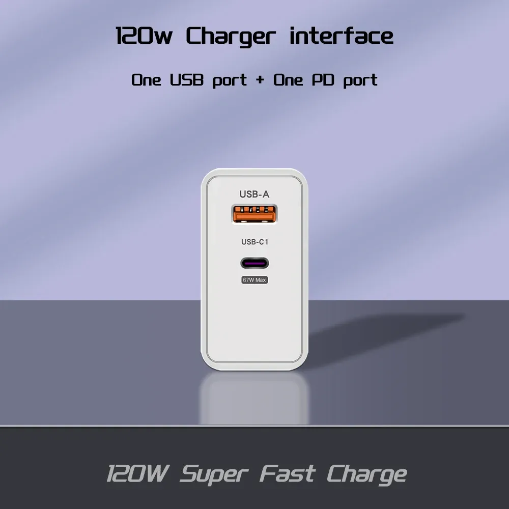 Chargeur rapide USB-C PD 3.0 avec câble de charge rapide 6