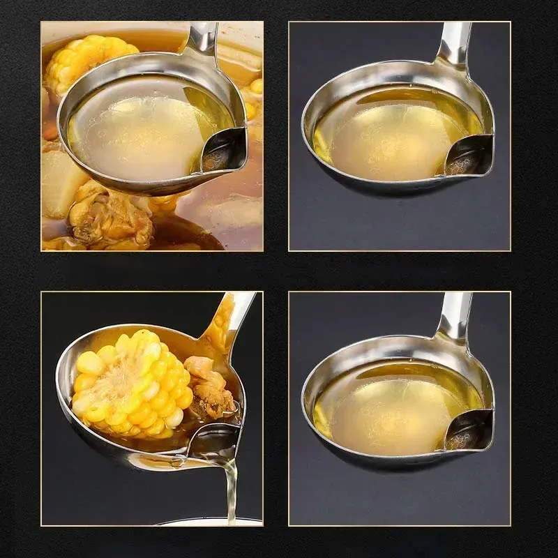 Écumoire à soupe en acier inoxydable, séparateur de graisse 4
