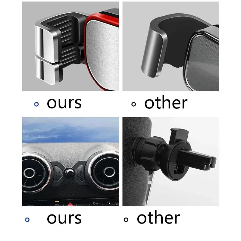 Support de téléphone pour Audi A3 / S3 8V (2014-2020), fixation sur grille de ventilation, support GPS à gravité 2