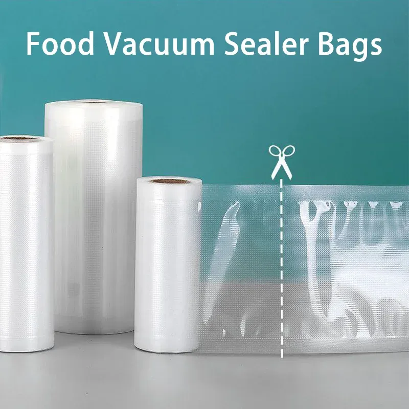 Rouleau de sacs sous vide écologiques pour aliments, compatible machine sous vide - Image 1