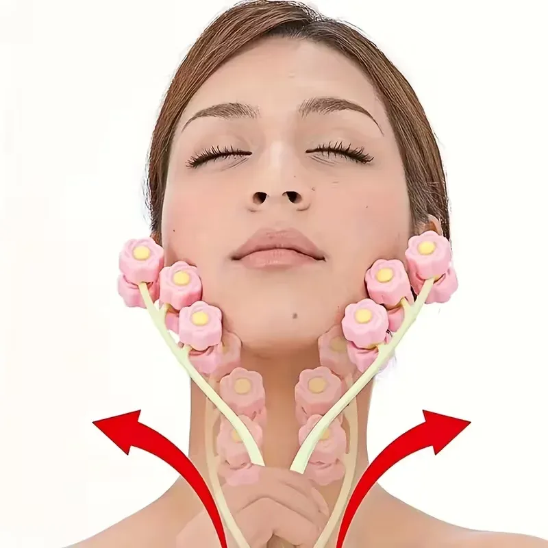 Rouleau de massage raffermissant et remodelant pour le visage – Appareil de massage facial (précaution recommandée pour les peaux sensibles) - Image 1