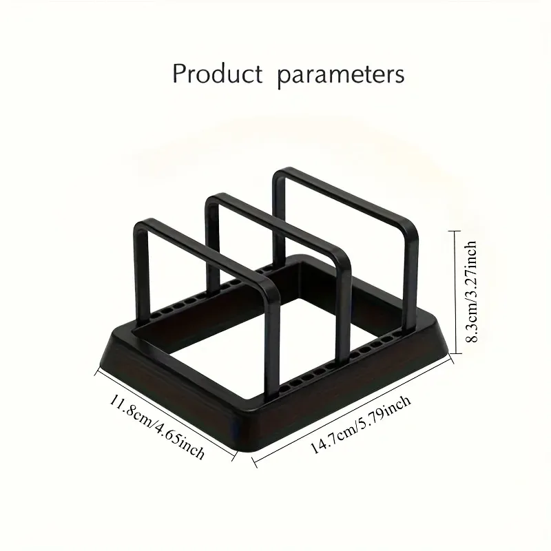 Support organisateur de cuisine 3 en 1 : égouttoir compact pour casseroles, poêles, couvercles et planches à découper, organisateur de plan de travail durable 4