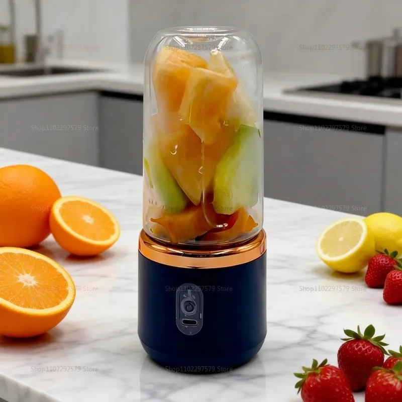 Blender portable USB à double gobelet avec presse-agrumes, pour smoothies, milkshakes et jus 4