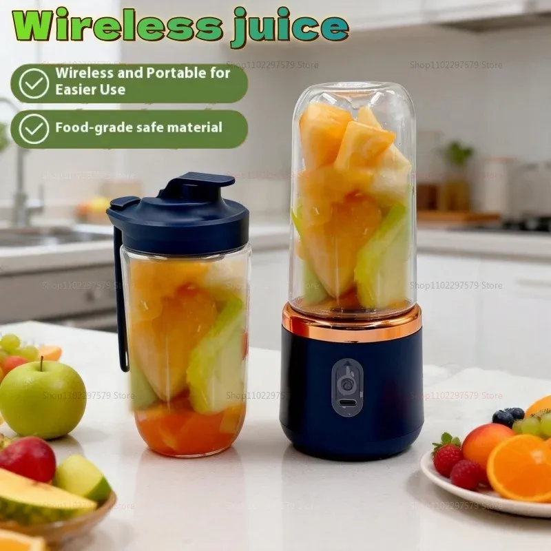 Blender portable USB à double gobelet avec presse-agrumes, pour smoothies, milkshakes et jus 6