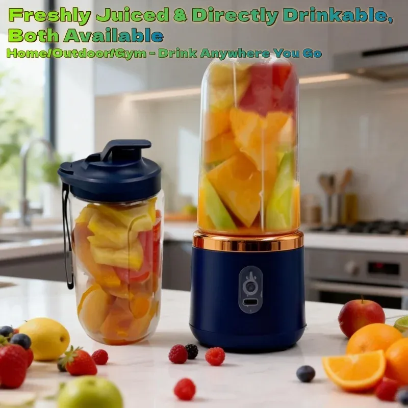 Blender portable double tasse en utilisation