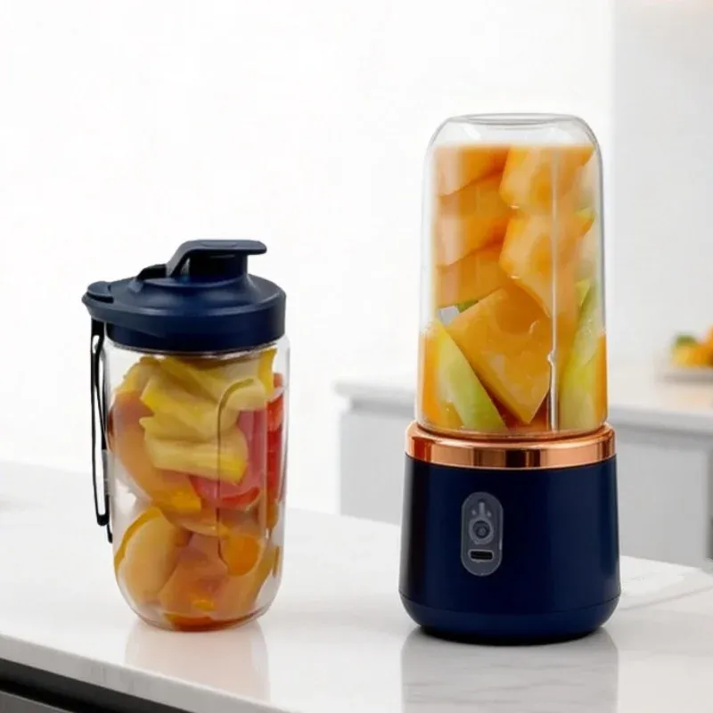 Blender portable USB à double gobelet avec presse-agrumes, pour smoothies, milkshakes et jus 8