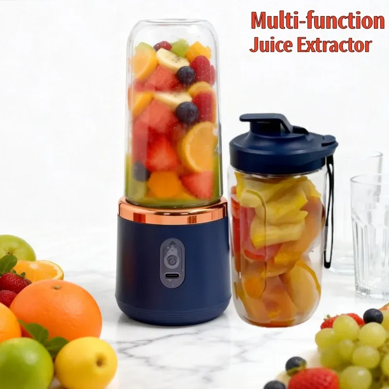 Blender portable USB à double gobelet avec presse-agrumes, pour smoothies, milkshakes et jus 9