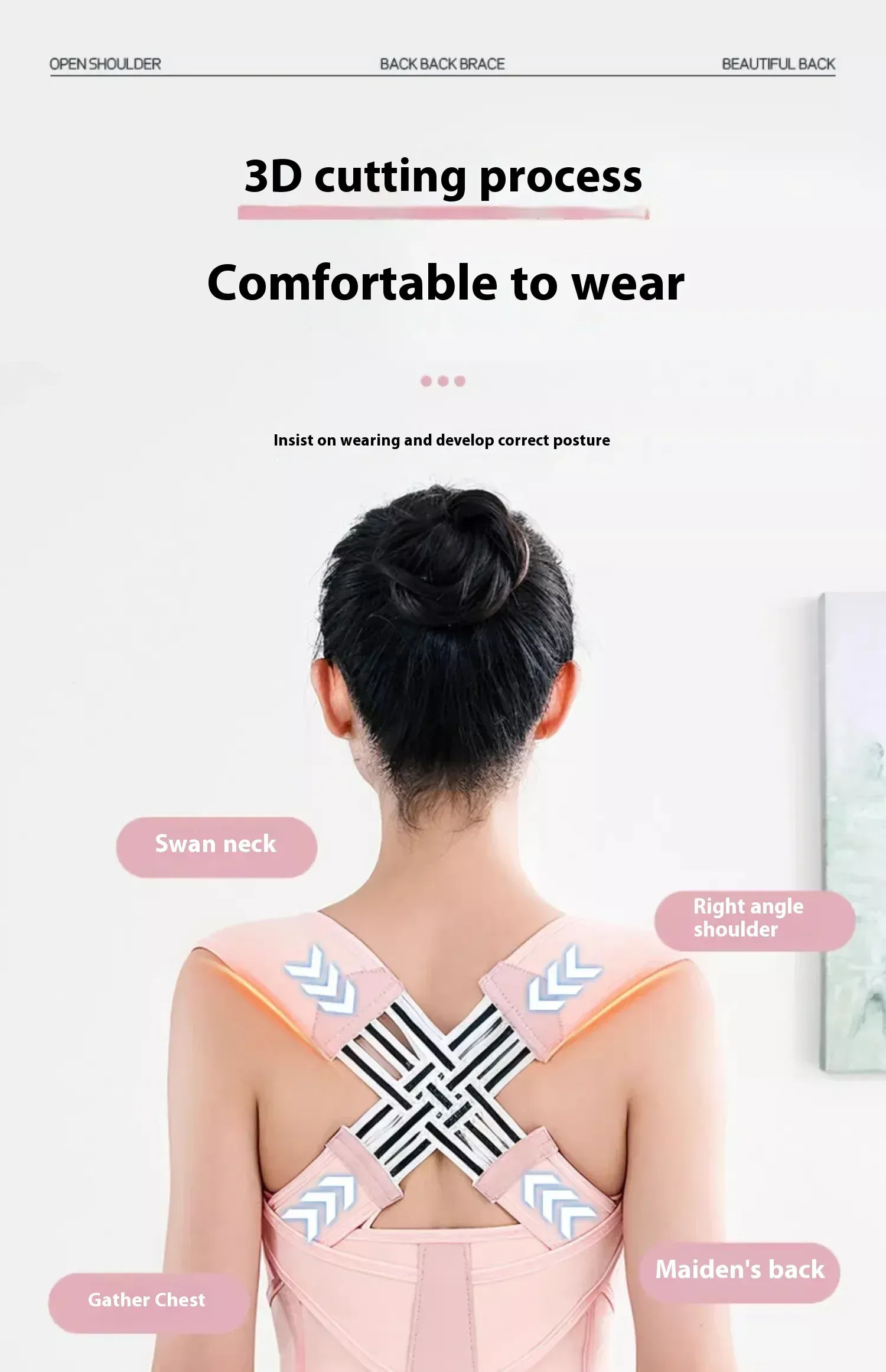Correcteur de posture dorsal ajustable
