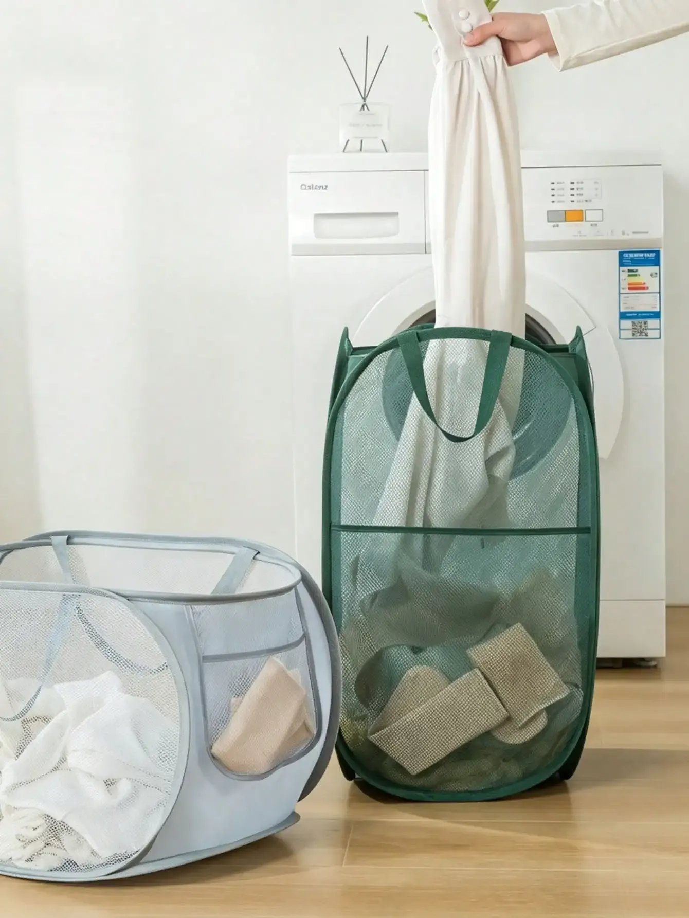 Panier à linge pliable, détails de conception