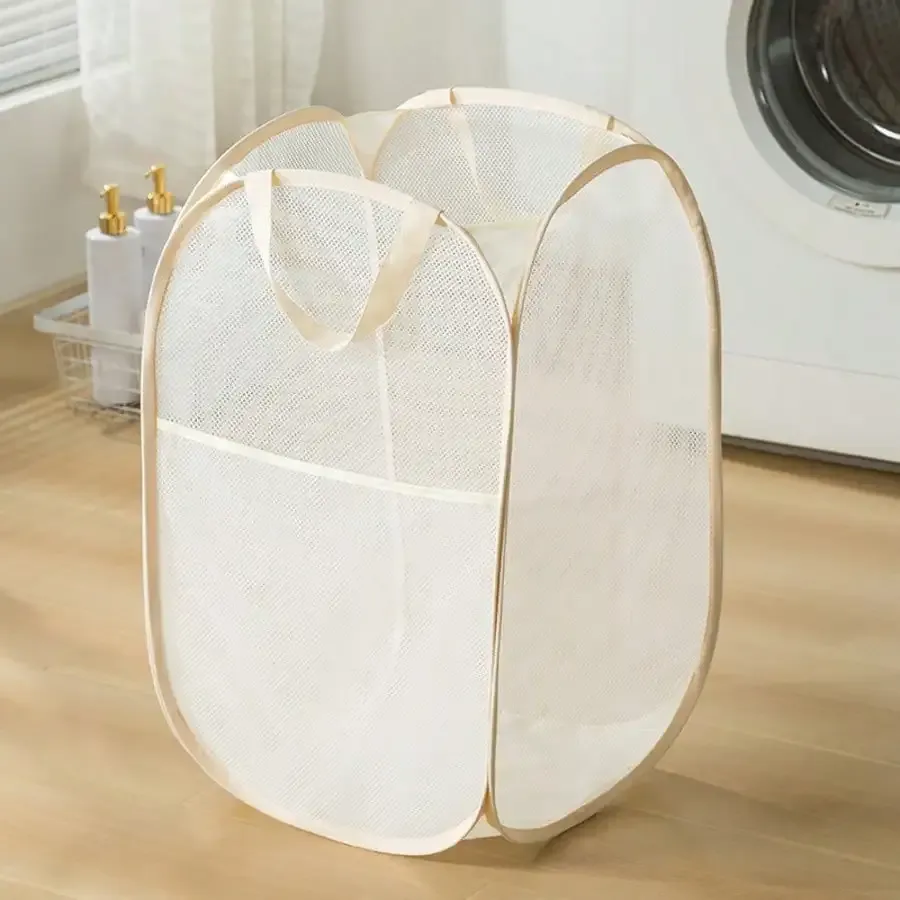 Panier à linge pliable, panier à linge ouvert, panier de rangement pliable, bac de rangement pour linge, accessoire d'organisation et de rangement pour la maison 9