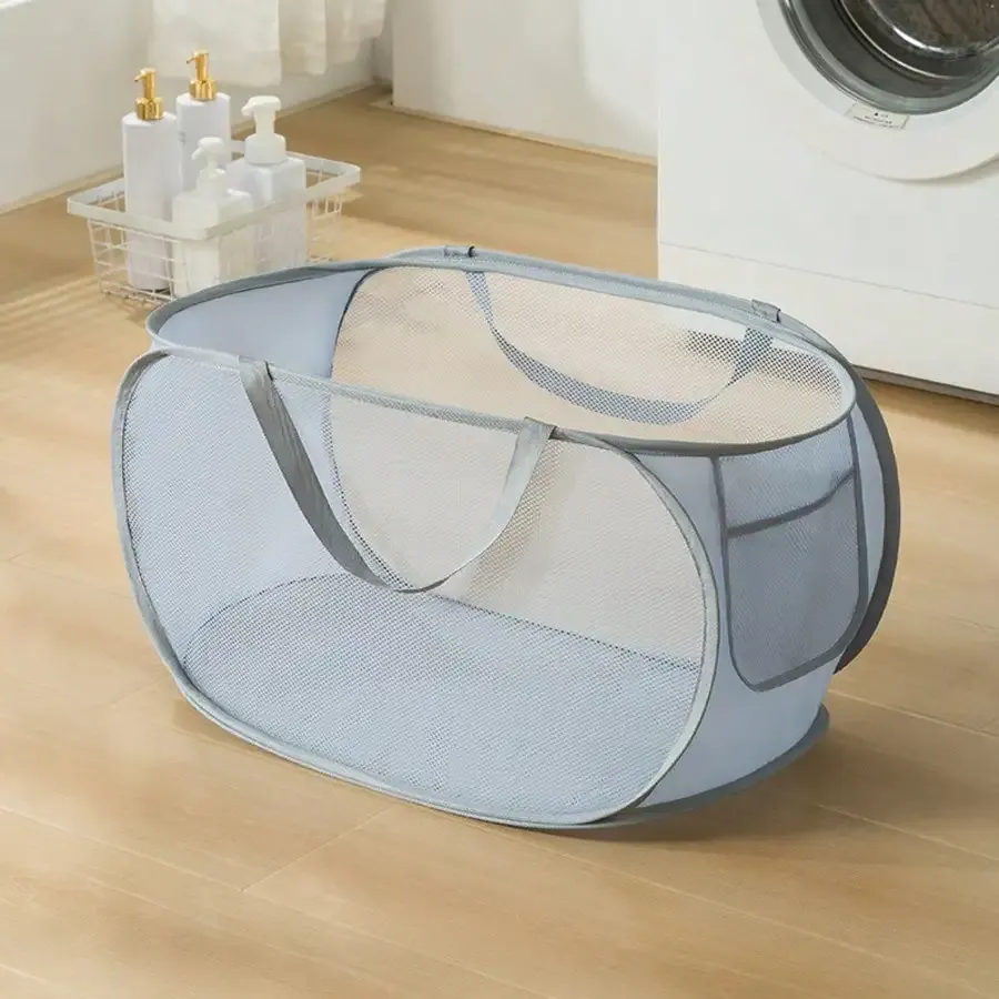Panier à linge pliable, panier à linge ouvert, panier de rangement pliable, bac de rangement pour linge, accessoire d'organisation et de rangement pour la maison 12