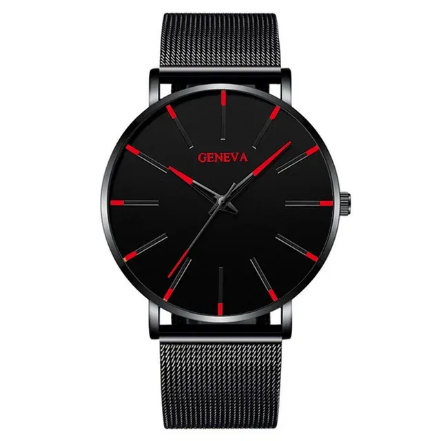 Montre homme à quartz en acier, fine et étanche, style sport décontracté 10