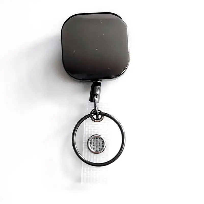 Porte-clés rétractable en fil métallique robuste, enrouleur de badge, cordon d'identification, porte-carte de nom, porte-clés à ressort, accessoire d'extérieur 9