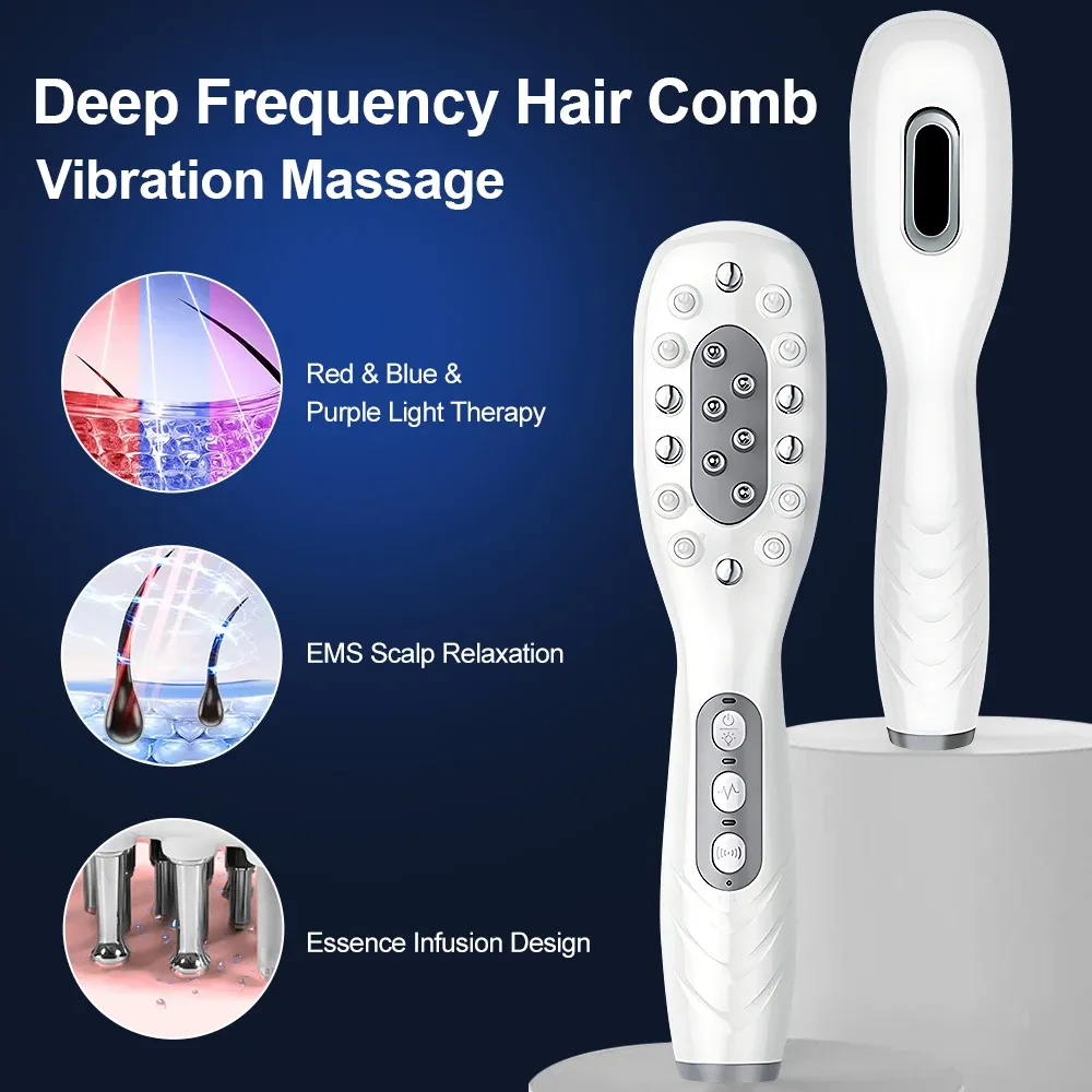 Peigne de massage électrique à tête vibrante