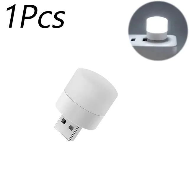 Mini veilleuse LED blanche chaude avec prise USB, protection des yeux, lampe de lecture pour ordinateur, charge mobile, 1 pièce, 10 pièces 13