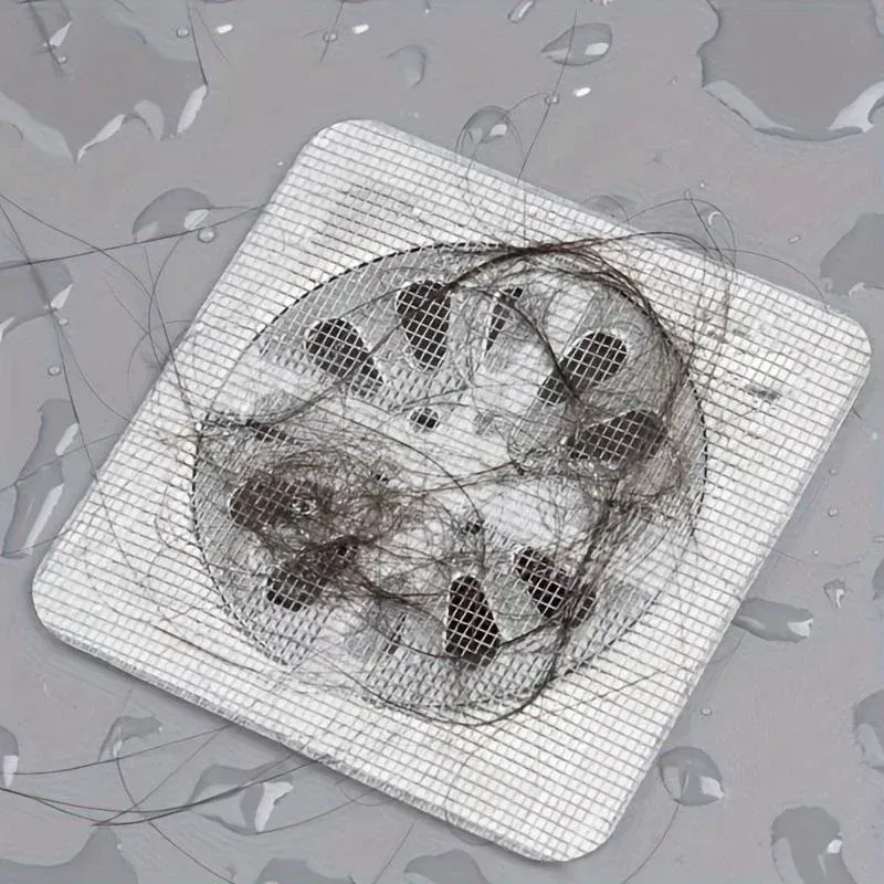 Ensemble de 10 crépines de douche jetables, filtres anti-cheveux pour évacuation de douche, couvre-évacuation de sol, crépine d'évier et bouchons filtrants pour salle de bain et cuisine 4