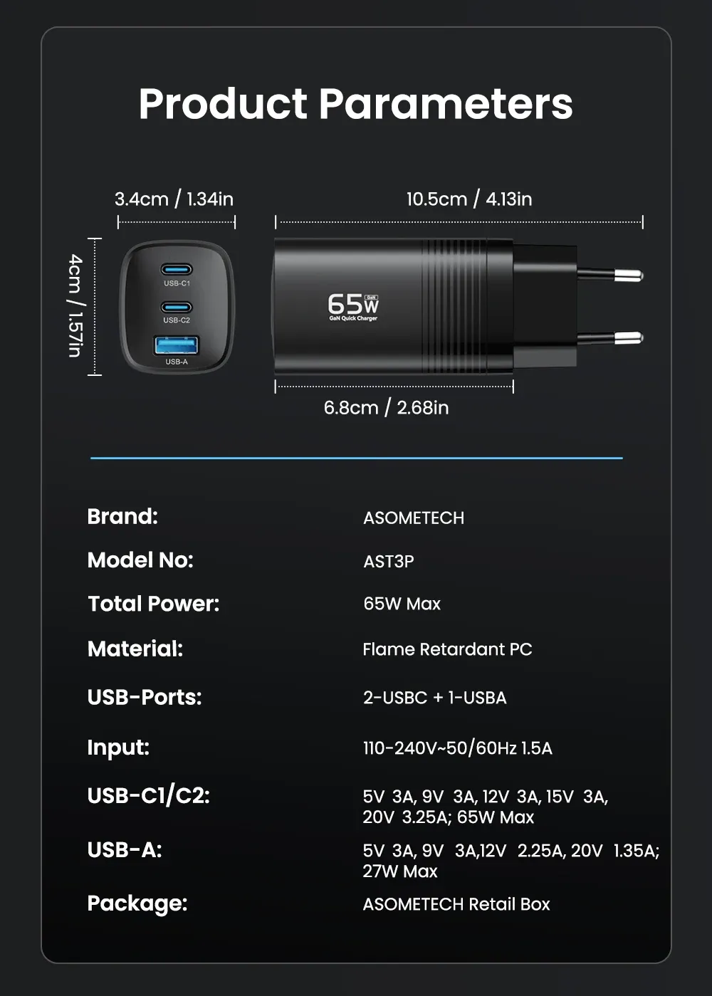 Chargeur ASOMETECH, qualité de fabrication