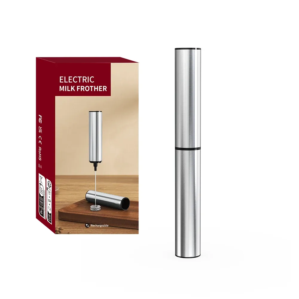 Mousseur à lait électrique rechargeable et portatif, agitateur de cuisine puissant pour lattes, boissons et œufs - Image 1