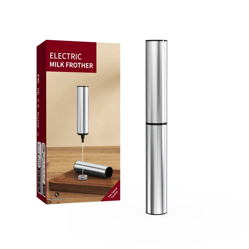 Mousseur à lait électrique rechargeable et portatif, agitateur de cuisine puissant pour lattes, boissons et œufs 7