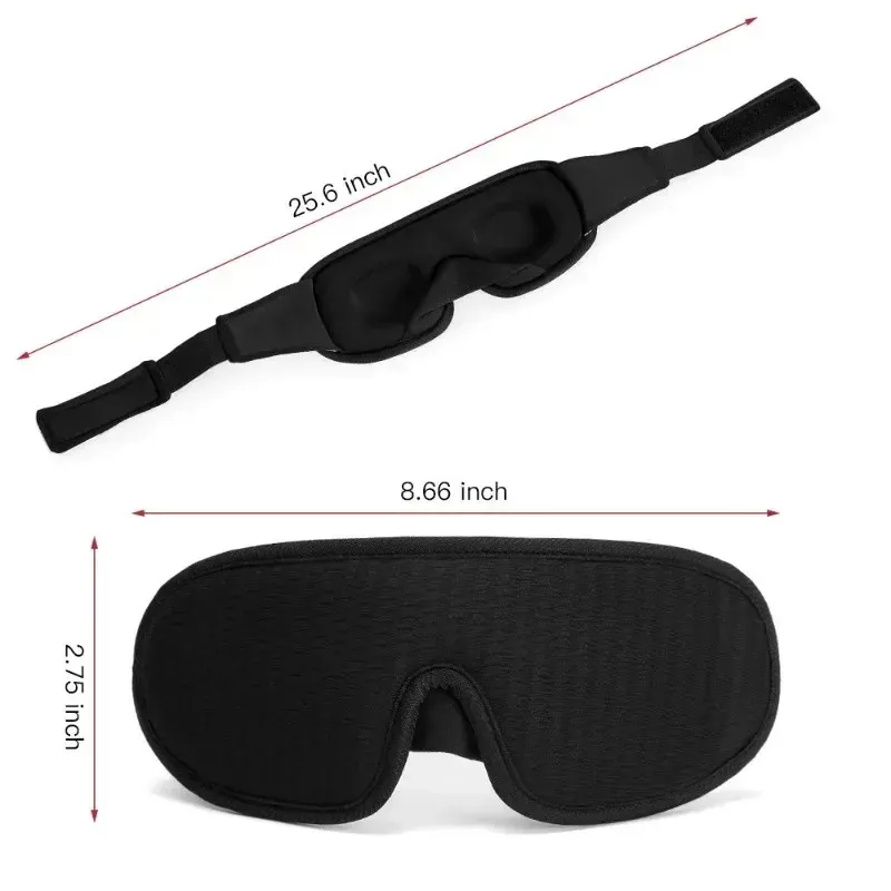 Masque de sommeil 3D occultant, rembourré et doux, pour une nuit reposante 6