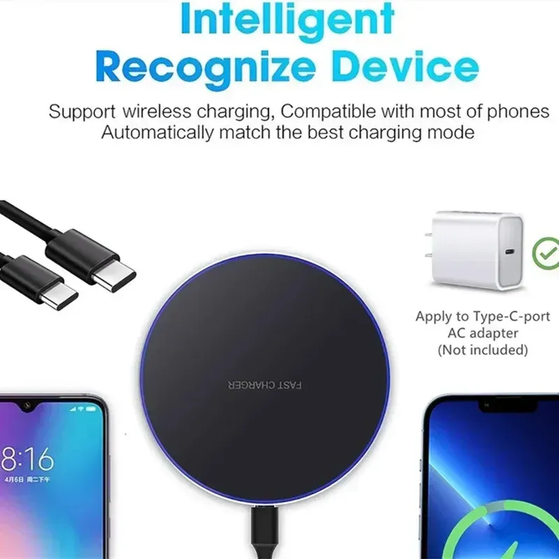 Station de charge sans fil rapide avec support pour iPhone 11 à 16 Pro Max, Samsung et Xiaomi 3