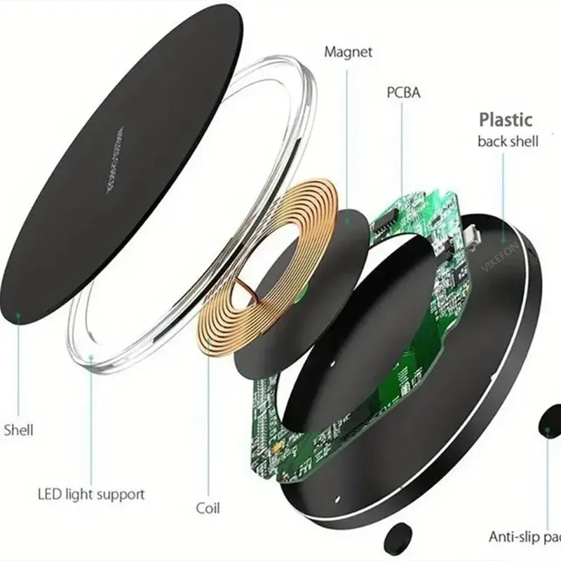 Station de charge sans fil rapide avec support pour iPhone 11 à 16 Pro Max, Samsung et Xiaomi 6