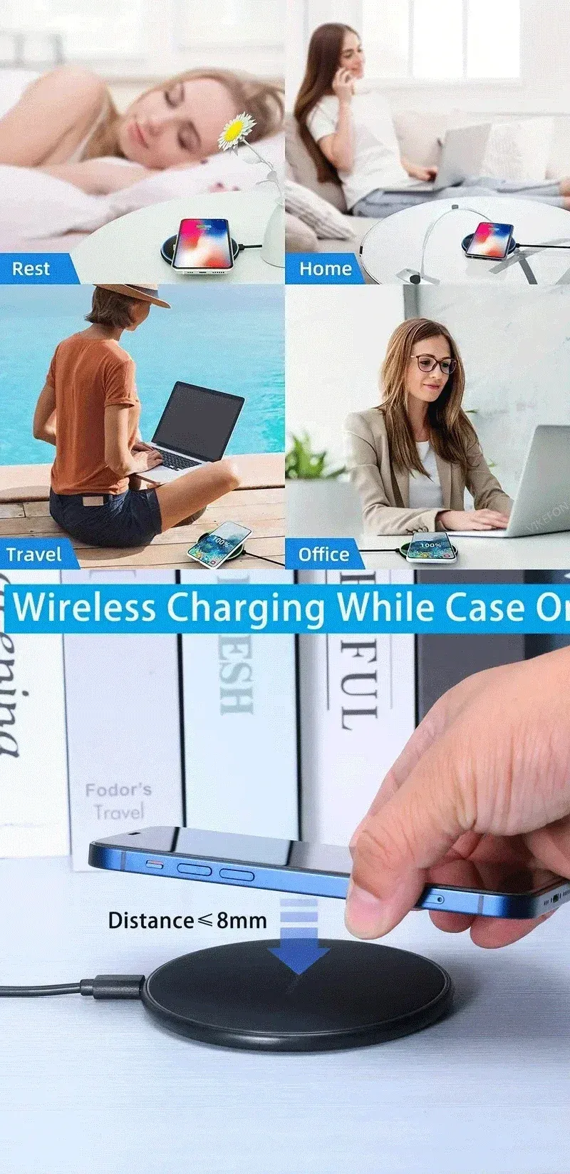 Chargeur sans fil rapide, finition et ergonomie