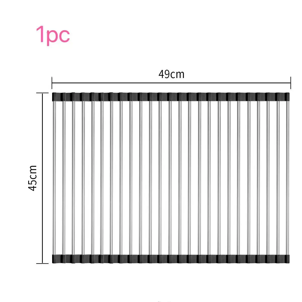 Égouttoir pliable en acier inoxydable pour évier, rangement fruits, légumes et vaisselle 10