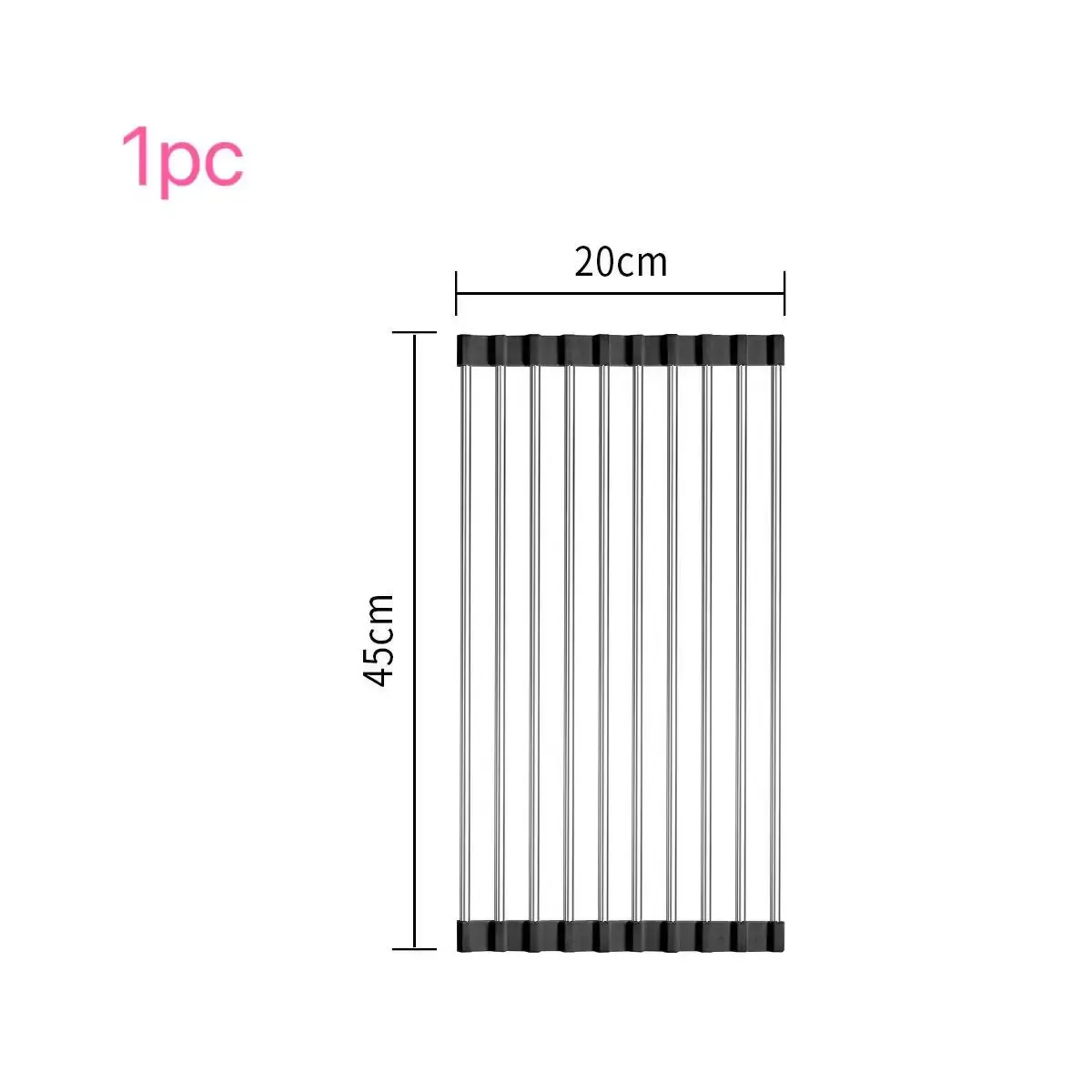 Égouttoir pliable en acier inoxydable pour évier, rangement fruits, légumes et vaisselle 13