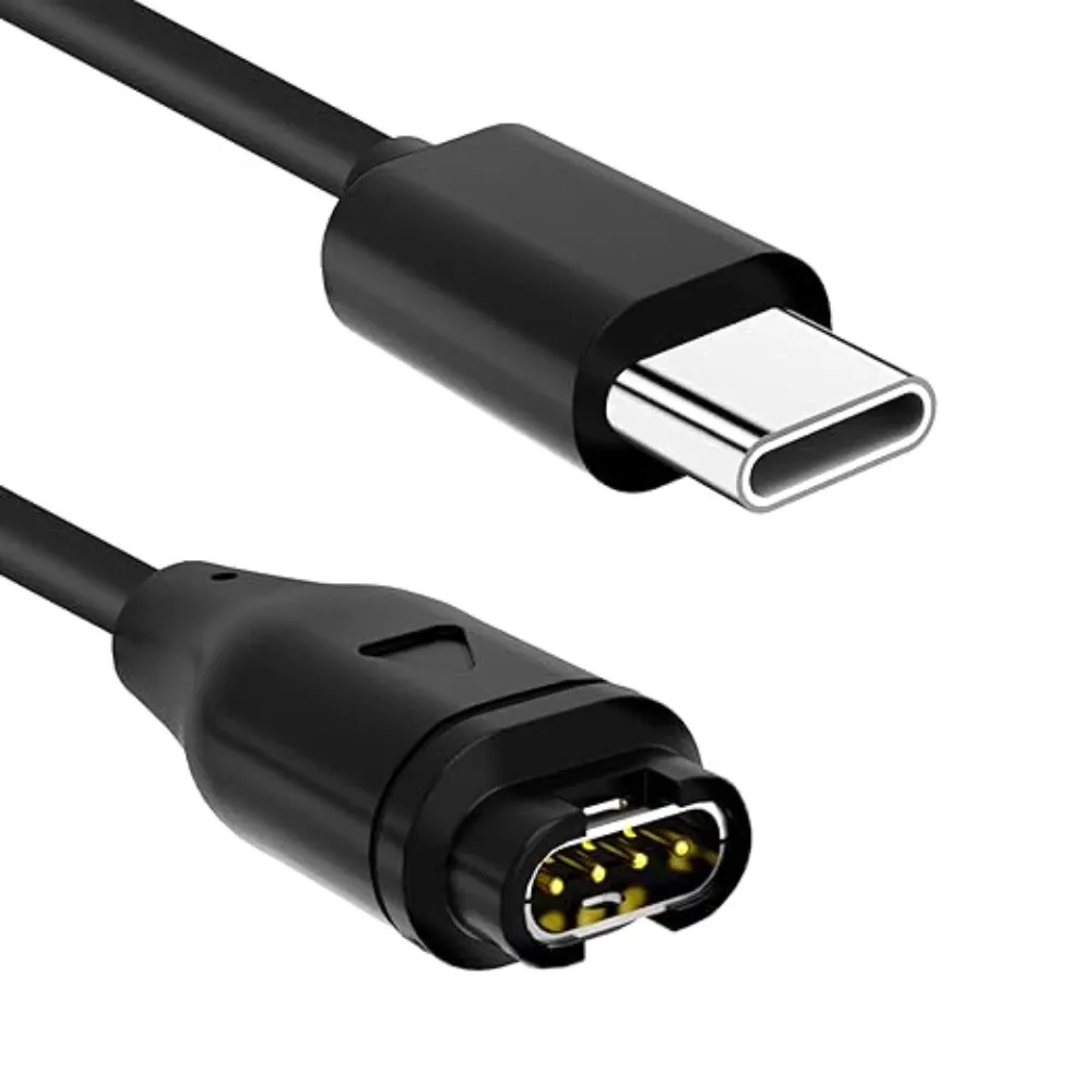 Chargeur USB-C de remplacement pour Garmin Fenix 5, 5S, 5X, 5 Plus, 6, 6S, 6X, 6 Pro, 7, 7S, 7X, câble de 1 m - Image 1