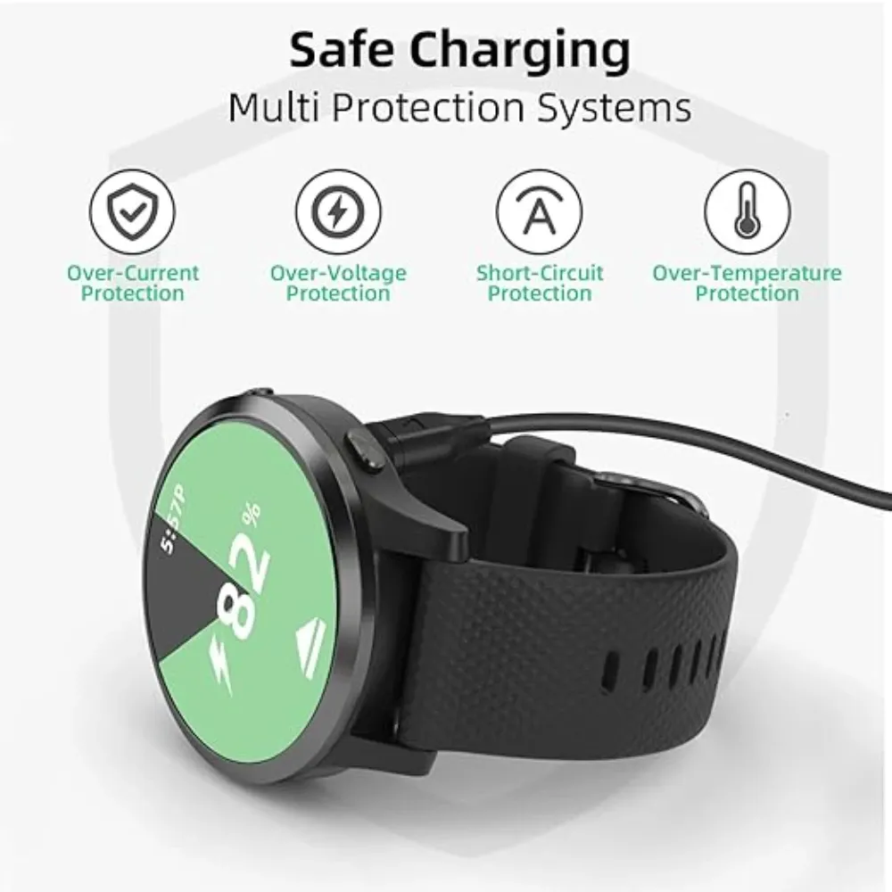 Chargeur USB-C de remplacement pour Garmin Fenix 5, 5S, 5X, 5 Plus, 6, 6S, 6X, 6 Pro, 7, 7S, 7X, câble de 1 m 3
