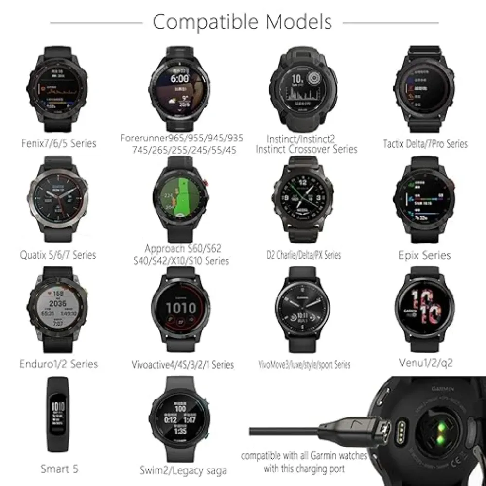 Chargeur de montre Garmin en utilisation