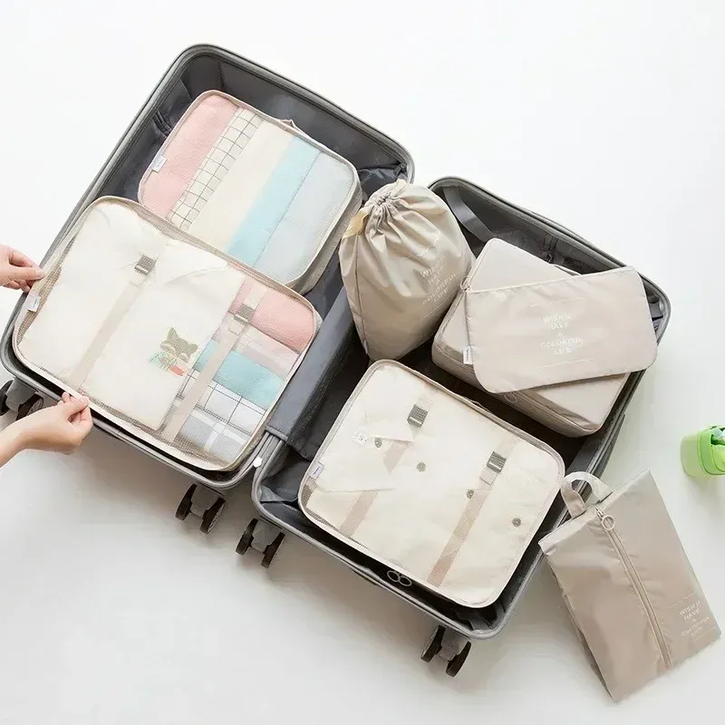 Ensemble de 7 Cubes d'Emballage pour Valise et Bagages 9